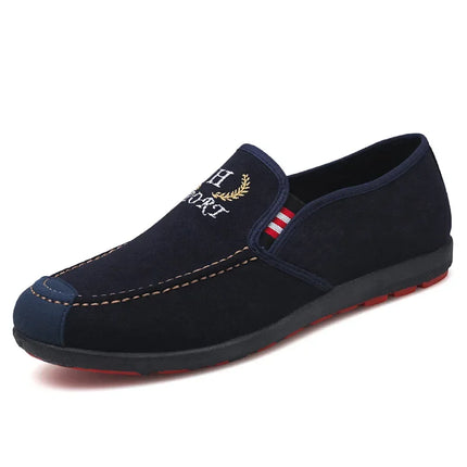 Men's Canvas Slip On Shoes Breathable Summer Comfort by zapcart