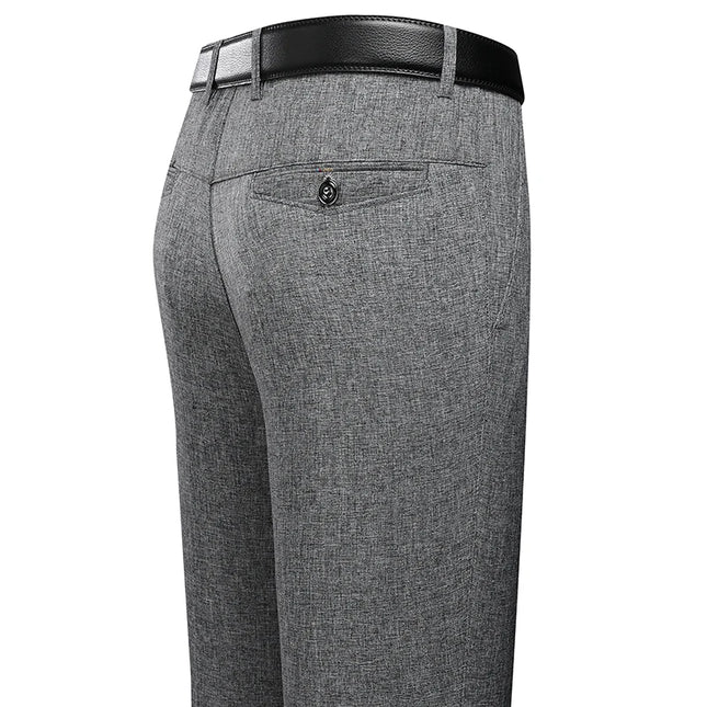 ENWEIGECN Mens Cotton Business Casual Pants Black Spring by zapcart