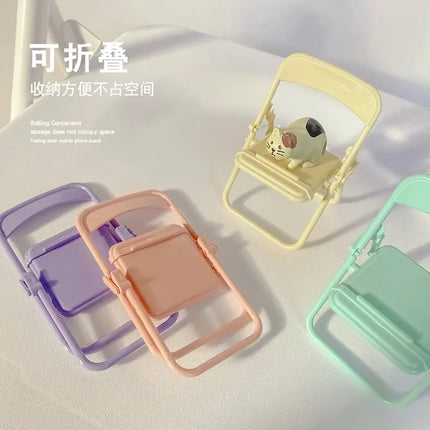 Charger Foldable Lazy Mobile Phone Holder Mini Chair Desk by zapcart