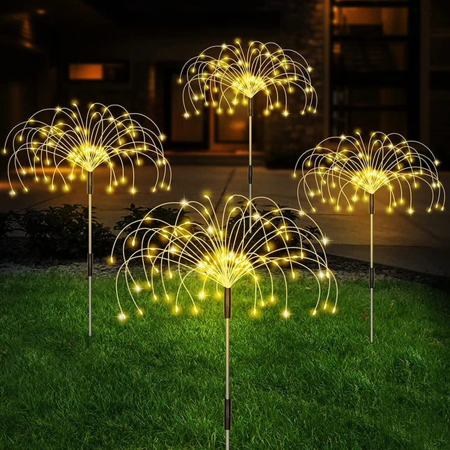 GOTP Solar Firework LED Stake Lights Waterproof For Gardens by zapcart