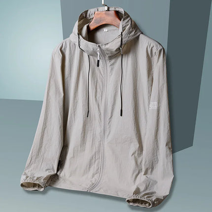 CN Jiangsu Men Hooded Summer Windbreaker Sun Protection by zapcart