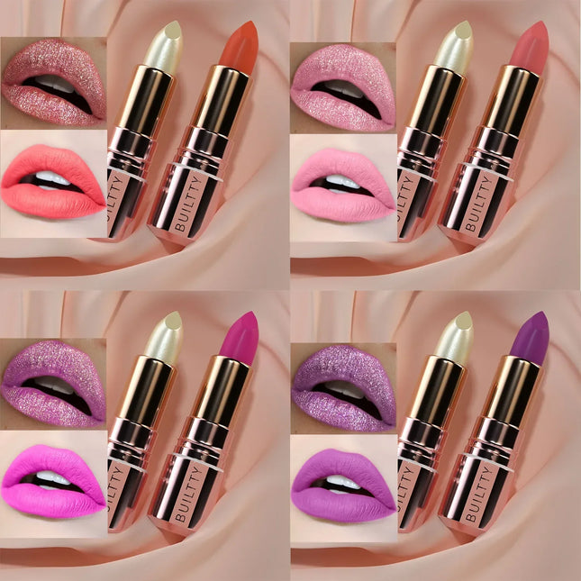 Matte Lipstick 5 Colors Nude Red For Women Long Lasting by zapcart