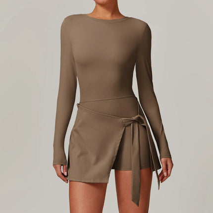 SwelteringCN Women Yoga Jumpsuit Long Sleeve Romper Elite by zapcart