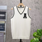 CN Guangdong Mens Letter Patched V Neck Sleeveless Vest by zapcart