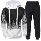 Men Camouflage 3D Print Tracksuit Set Hoodie Pants Winter by zapcart