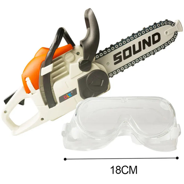 Toy Chainsaw With Goggles For Kids Realistic Sound Play by zapcart