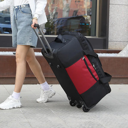 Double Traveller Unisex Rolling Luggage With Wheels Large by zapcart