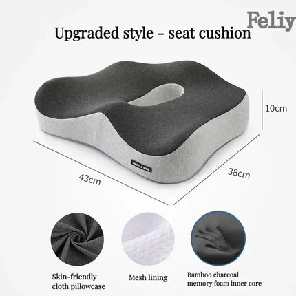 Feliy Memory Foam Office Chair Cushion Lumbar Support by zapcart