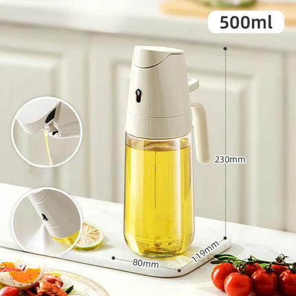 Choice 2in1 Glass Olive Oil Sprayer 500ml For Air Fryer by zapcart