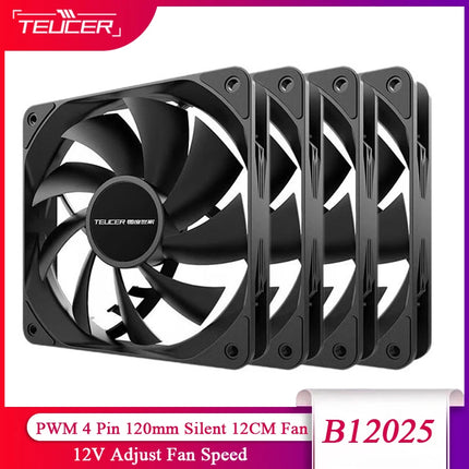 TEUCER 120mm PWM Case Fan Silent CPU Cooler For PC Builders by zapcart
