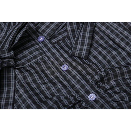 Y2K Plaid Shirt For Women Harajuku Aesthetic Long Sleeve by zapcart