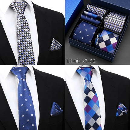 Mens Tie Hanky Set Burgundy Paisley Wedding Gift Box 3pcs by zapcart