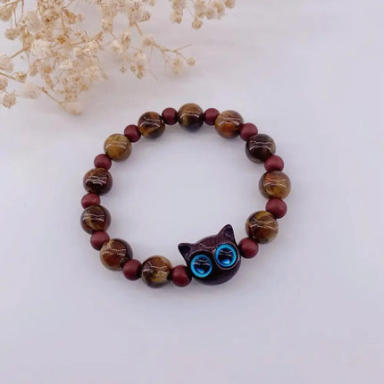 Couples Matching Glow In The Dark Cat Head Bracelets by zapcart