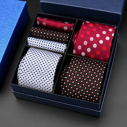 Mens Tie Hanky Set Burgundy Paisley Wedding Gift Box 3pcs by zapcart