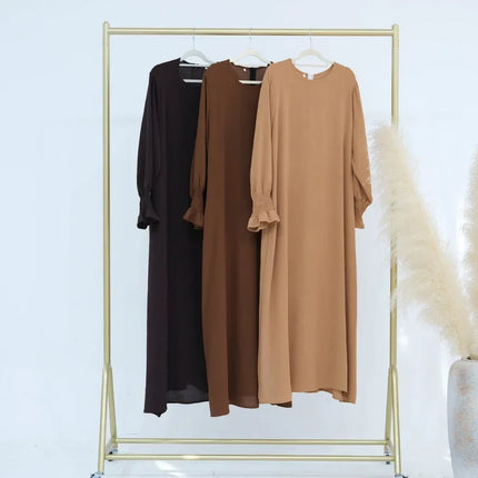 Abaya Dress For Muslim Women Elegant Long Sleeve Ramadan by zapcart