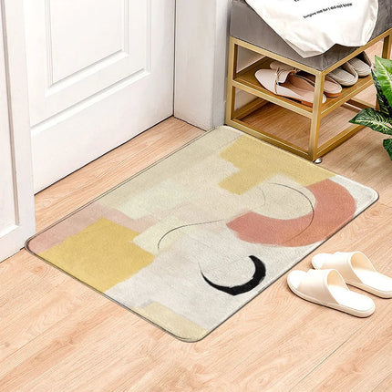 CN Fujian Morandi Abstract Door Mat Non Slip Absorbent Home by zapcart