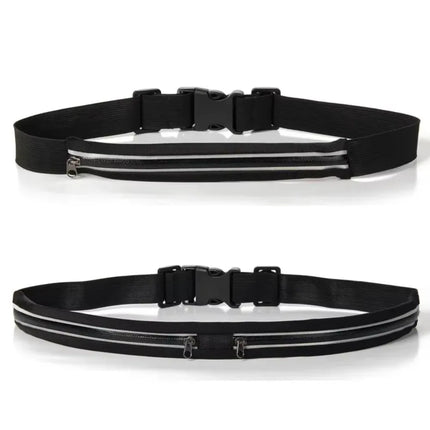 Bonytain Running Waist Pack Unisex Waterproof Double Pocket by zapcart