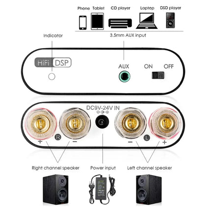 Nobsound NS10G Pro Mini HiFi DSP Bluetooth 100W Amplifier by zapcart