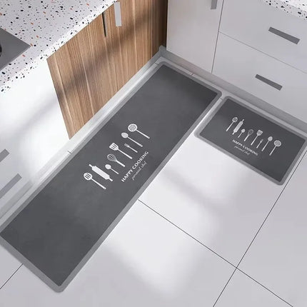 Facaishu Kitchen Floor Mat PVC Waterproof Non Slip Home Use by zapcart
