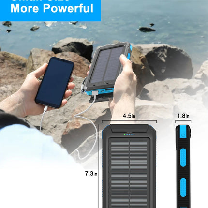 GaiaRay 30000mAh Solar Power Bank Dual USB Waterproof by zapcart