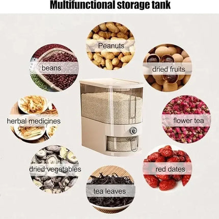 Airtight Rice Storage Box 5kg 10kg Capacity Pantry Kitchen by zapcart