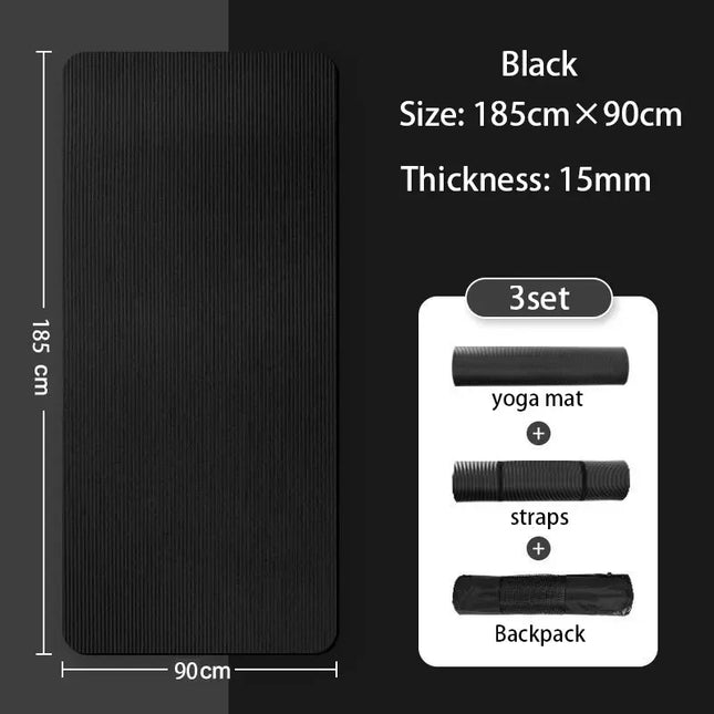 NBR Waterproof Dense Rebound Yoga Mat Non Slip For Home Gym by zapcart