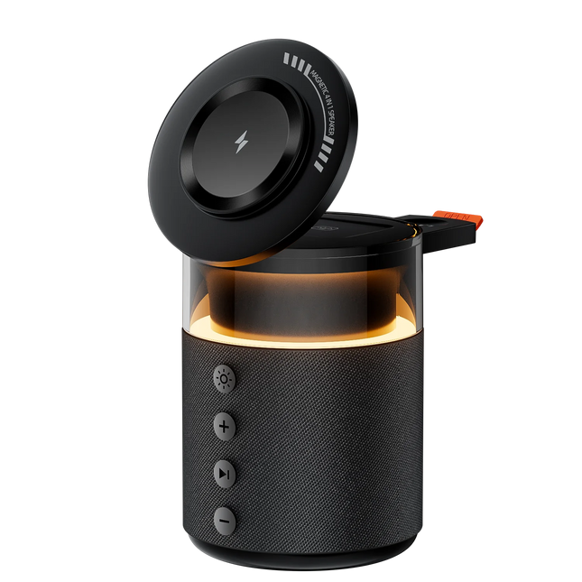 Magnetic Wireless Charging Station With Night Light Speaker by zapcart
