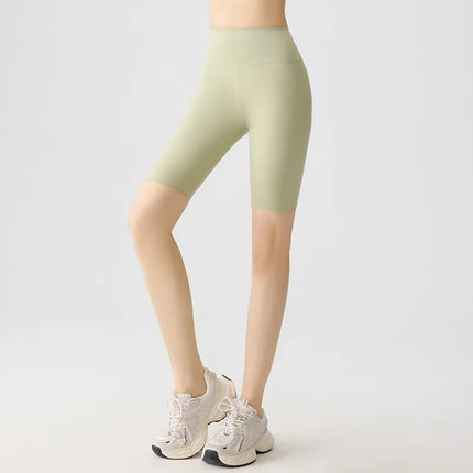 BIVIGAOS Women Biker Shorts Sharkskin Tight Knee Length by zapcart