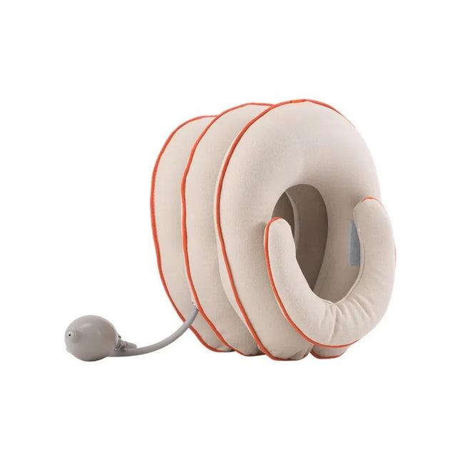 Air Inflatable Cervical Traction Device Orthopedics Massage Adjustable Neck Massage Pillow 4 Layers Neck Support U Neck Pillow by zapcart