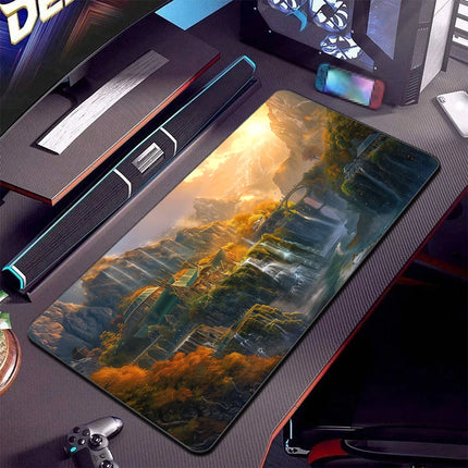 UKGF Gaming Desk Mat 90x40cm Non Slip With Wrist Strap by zapcart