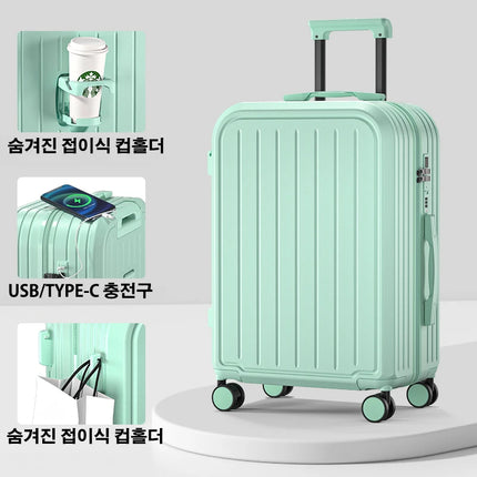 Korean Style Girls Luggage With Large Capacity 360 Wheels by zapcart