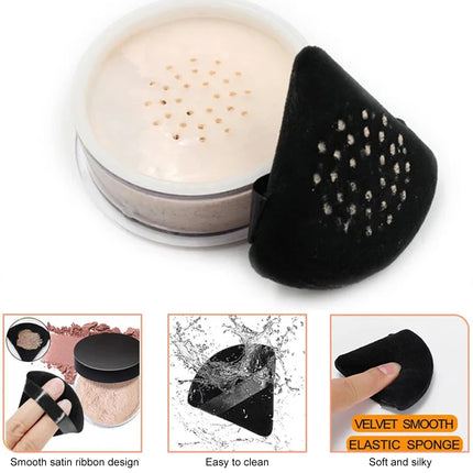 Kekelala 10Pcs Triangle Powder Puff Wet Dry Use For Loose Powder Liquid Cosmetic Soft Plush Powder Puff Makeup Foundation by zapcart