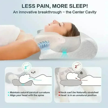 Kemoko Memory Foam Neck Pillow for Travel Sleep Relief by zapcart