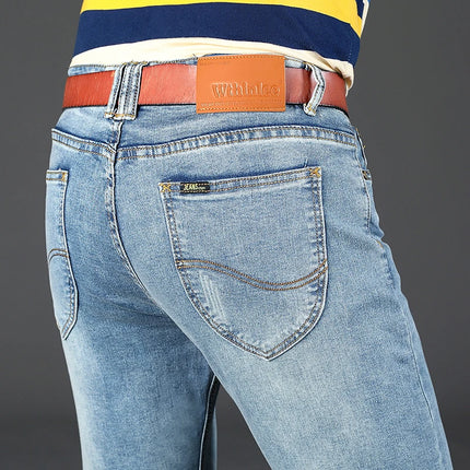 WTHINLEECN Men Slim Stretch Denim Jeans Luxury Casual by zapcart