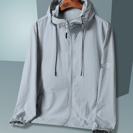 CN Jiangsu Men Hooded Summer Windbreaker Sun Protection by zapcart