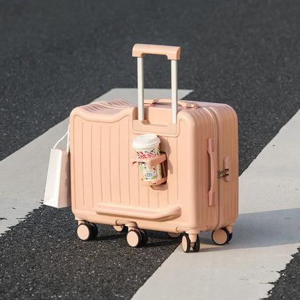 Kids Riding Suitcase 20 Inch Six Wheel Luggage Cup Holder by zapcart