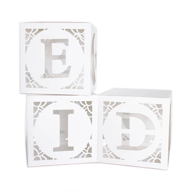 Weigaocn Eid Mubarak Paper Box Hollow Balloons Home Decor by zapcart