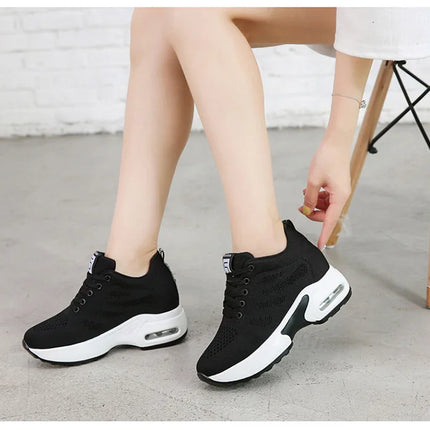 Women Platform Mesh Breathable Sneakers For Spring Comfort by zapcart