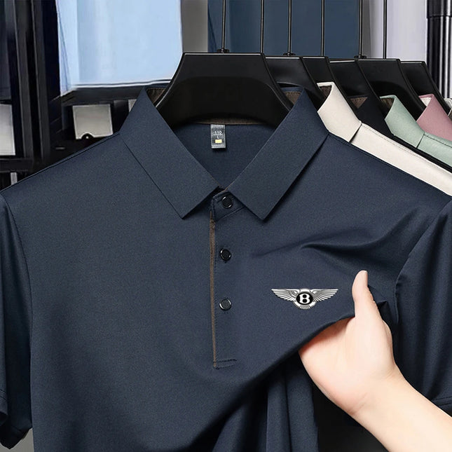 CN Jiangxi Mens Summer Polo Shirt Breathable Printed by zapcart