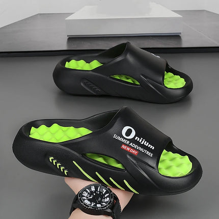 Mens Massage Slippers Indoor Outdoor Slides Comfort Fit by zapcart