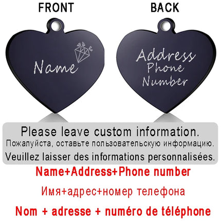 PAWFECT Dog ID Heart Tag Custom Engraved Pet Necklace by zapcart