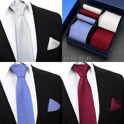 Mens Tie Hanky Set Burgundy Paisley Wedding Gift Box 3pcs by zapcart