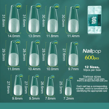 Nailpop Soft Gel X Nail Tips Full Cover Set For Home Mani by zapcart