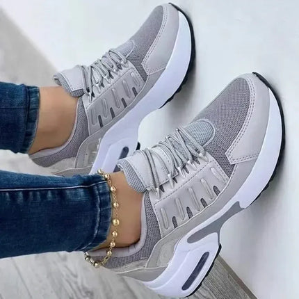 Women Platform Sneakers Breathable Mesh Anti Slip Plus Size by zapcart