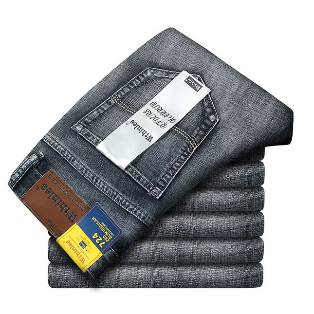 WTHINLEECN Men Slim Stretch Denim Jeans Luxury Casual by zapcart