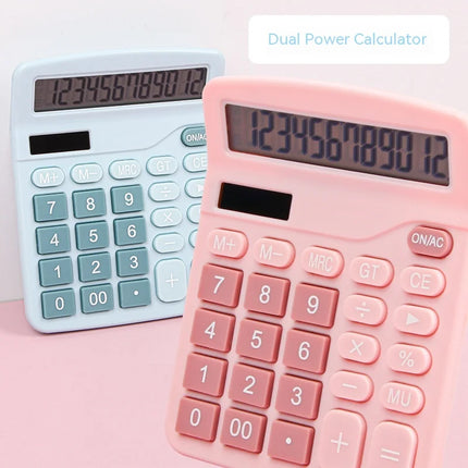 Deli 12 Digit Solar Calculator Dual Power For Home Office