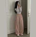 Casual Commute Wide Leg Pants for Daily Office Comfort by zapcart