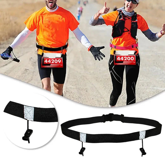 KEFIRDAYCN Race Number Belt With 6 Gel Loops Unisex Secure by zapcart