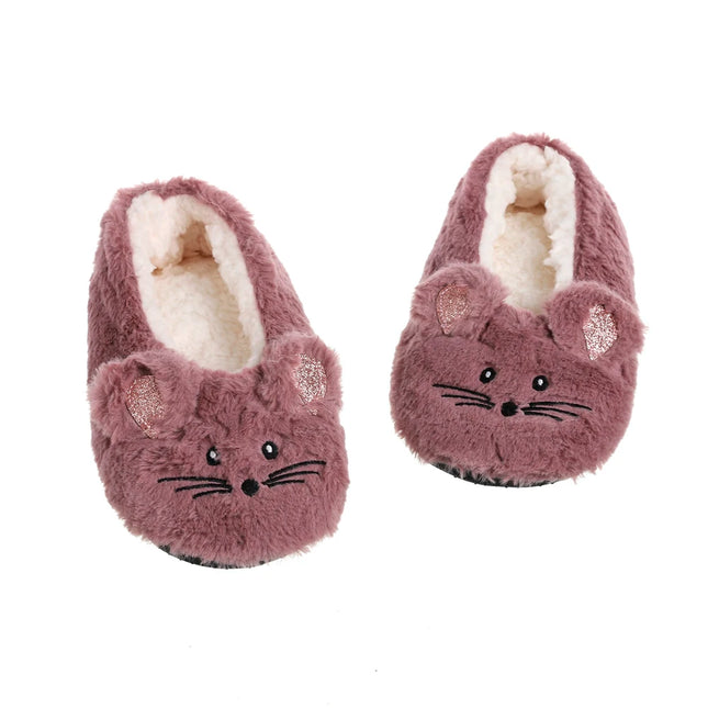 Winter Warm Slipper Women Non Slip Fuzzy Fur Mouse Ears by zapcart