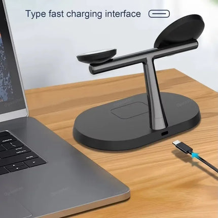 Magnetic Wireless Charger 3 in 1 for Galaxy S25 Buds Watch by zapcart